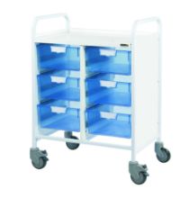 Trolley Clinical Vista 60 (Sunflower) 6 Double Blue Trays