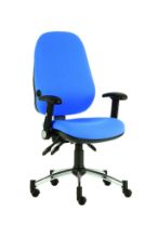 Chair Quasar Deluxe Adj Arms & Lumbar I/V A/B Uphol Plum