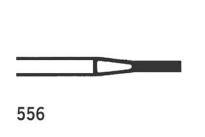 Bur Tungsten Carbide Jet (Kerr) Straight Fissure Cross Cut Fg 556 Iso 009 x 5