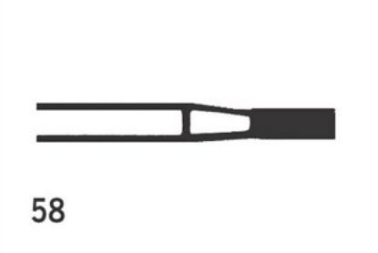 Bur Tungsten Carbide Jet (Kerr) Straight Fisuure Fg No.58 Iso 012 x 5