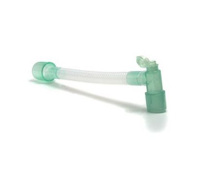 Catheter Mount Flexible Fixed Elbow 22F Fliptop Cap 7.6mm 22M/15F 170mm x 1