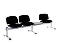 Chair Visitor Venus Modular 3 Seat/1 Table Vinyl Anti-Bacterial Upholstery Black