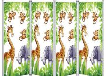 Curtain For Screen Disposable 4 Panel Jungle Design